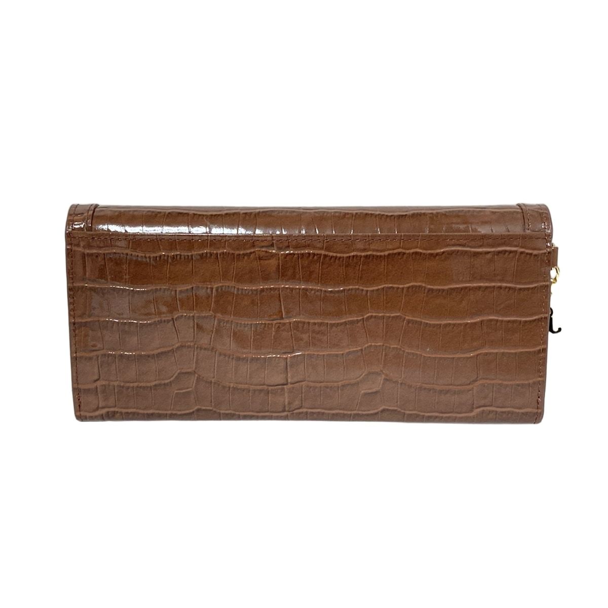 JILL STUART ジルスチュアート 長財布 - JSLW2ET1-22 ダークブラウン 型押し加工 レザー