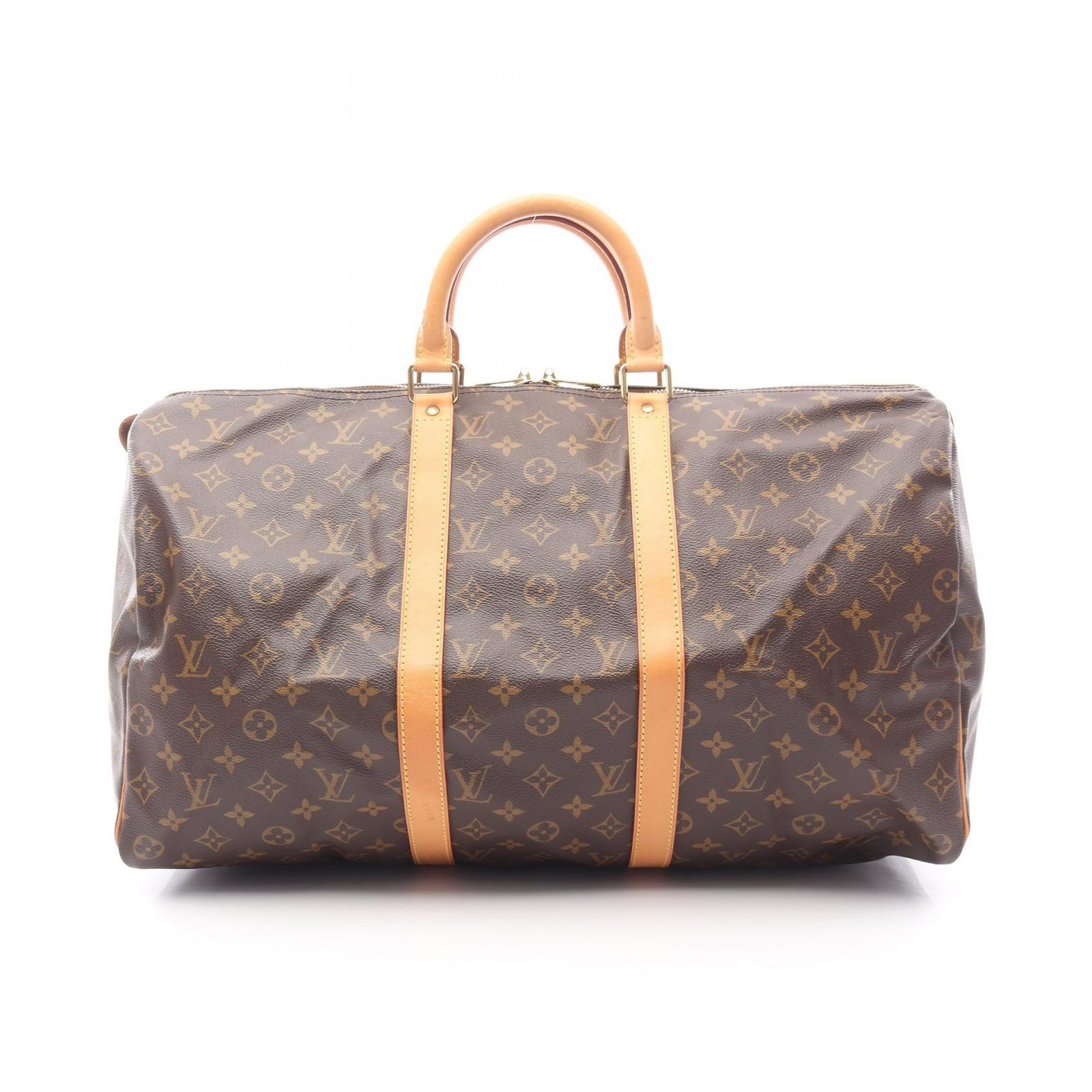 【美品】Louis Vuitton ボストンバッグ ブラウン キャンバス ルイ・ヴィトン LOUIS VUITTON ボストンバッグ キーポル50