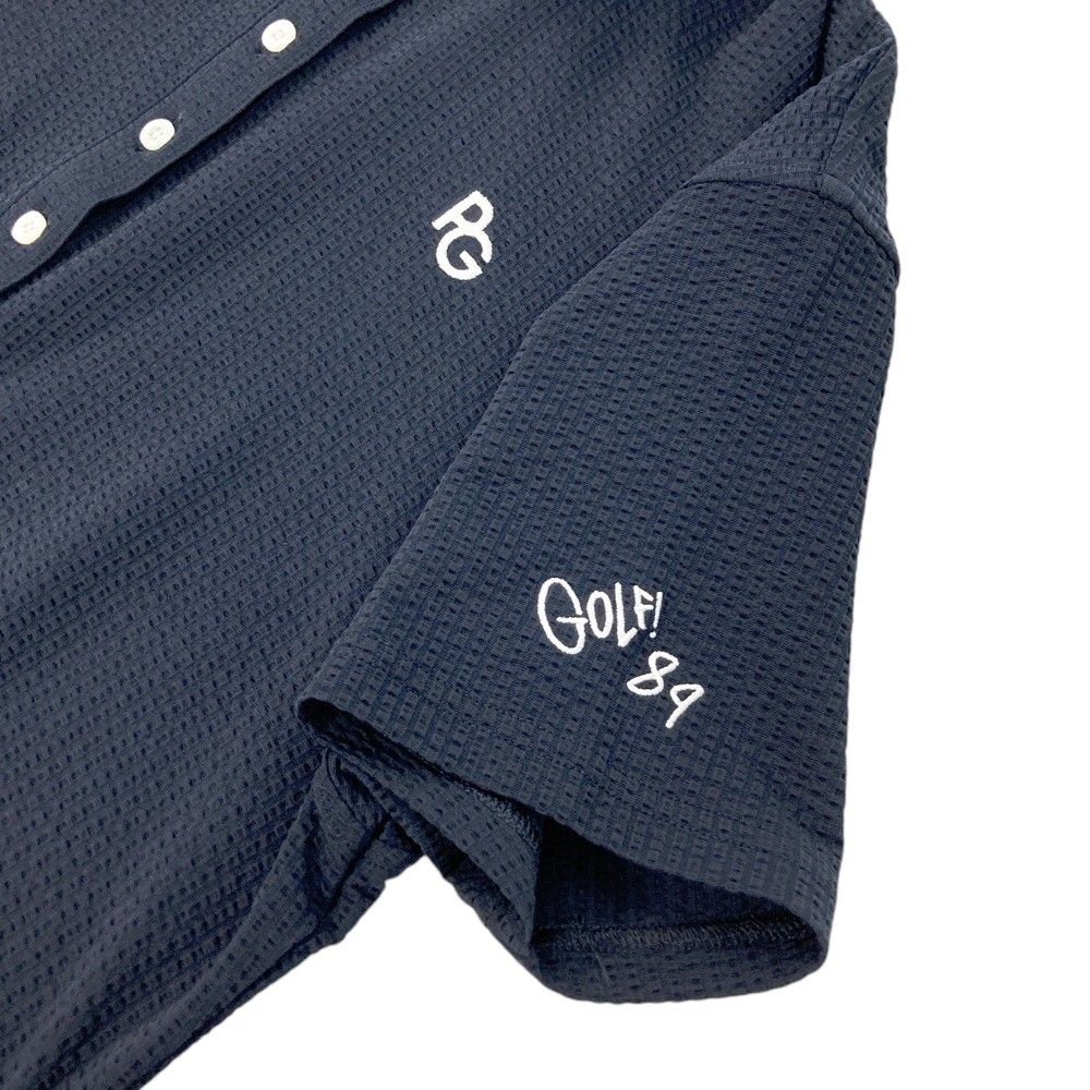 【国内未発売モデル】 サイズ 2 PEARLY GATES パーリーゲイツ モデル シアサッカー 半袖ポロシャツ ネイビー系 240101518361 ゴルフウェア レディース ストスト
