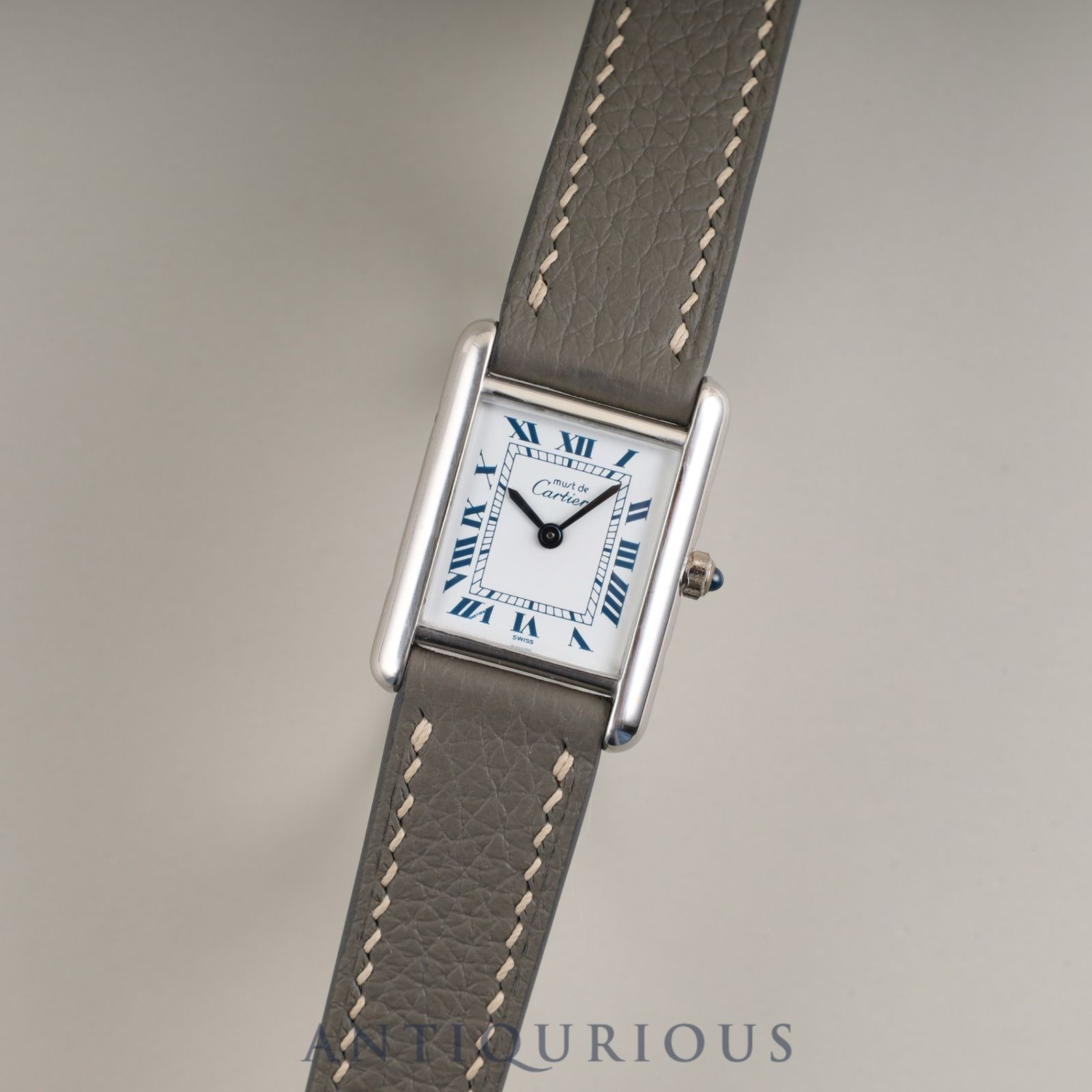 必要な カルティエ マストタンク SM 666001 クォーツ Cal.157 SV925 革 純正尾錠 SS ホワイトローマン文字盤 冊子 保証書 1996年 オーバーホール済み 仕上げ済み 今年も大人気!
