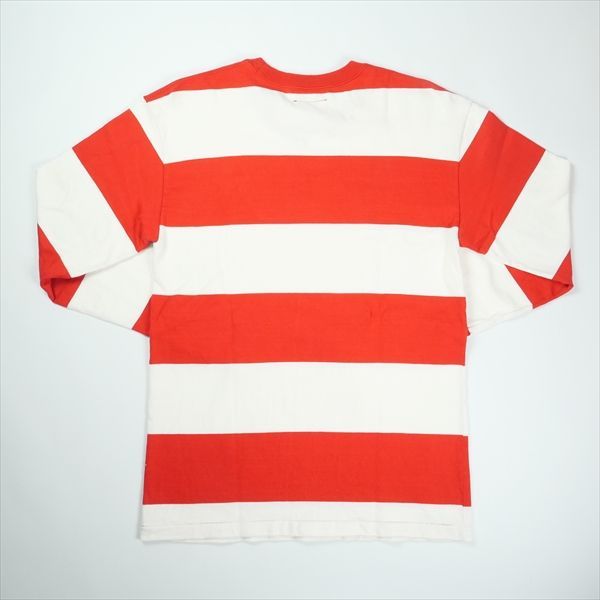 Size 40 At Last ＆ Co アットラスト|BUTCHER PRODUCTS ブッチャープロダクツ WIDE BORDER TEE L-S ロンT 白赤 品-非常に良い 20826194