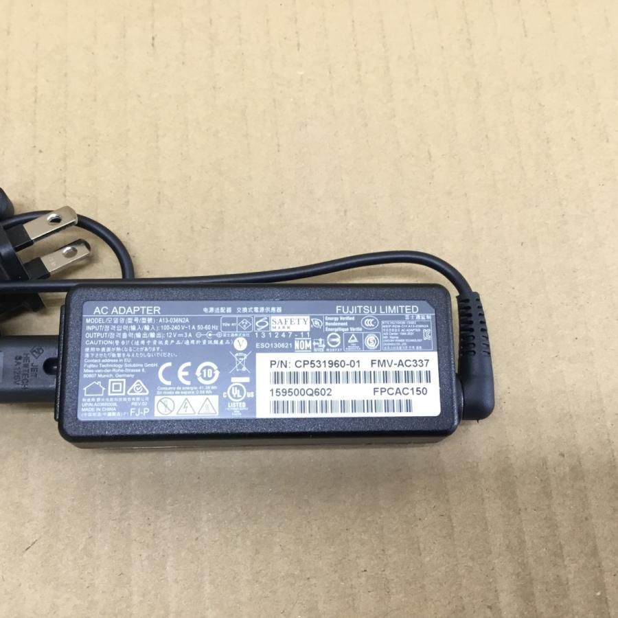 富士通 純正 ARROWS Tab用ACアダプタ A13-036N2A(FMV-AC337) 12V 3A