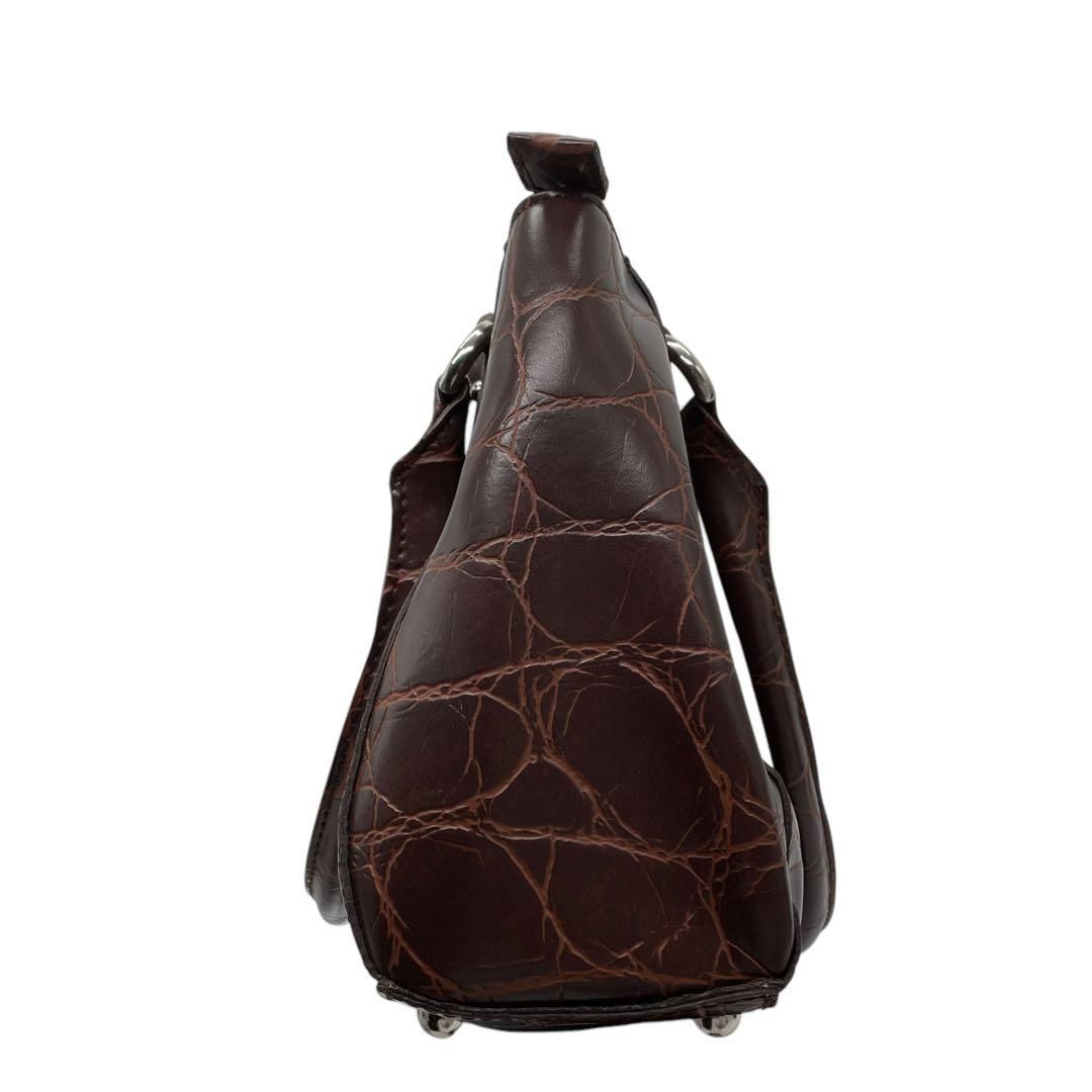 人気 美品 ハンドバッグ クロコ型押し ランバン collection LANVIN バッグ