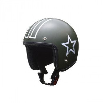リード工業 LEAD GRENVER スモールジェットヘルメット マットグリーン