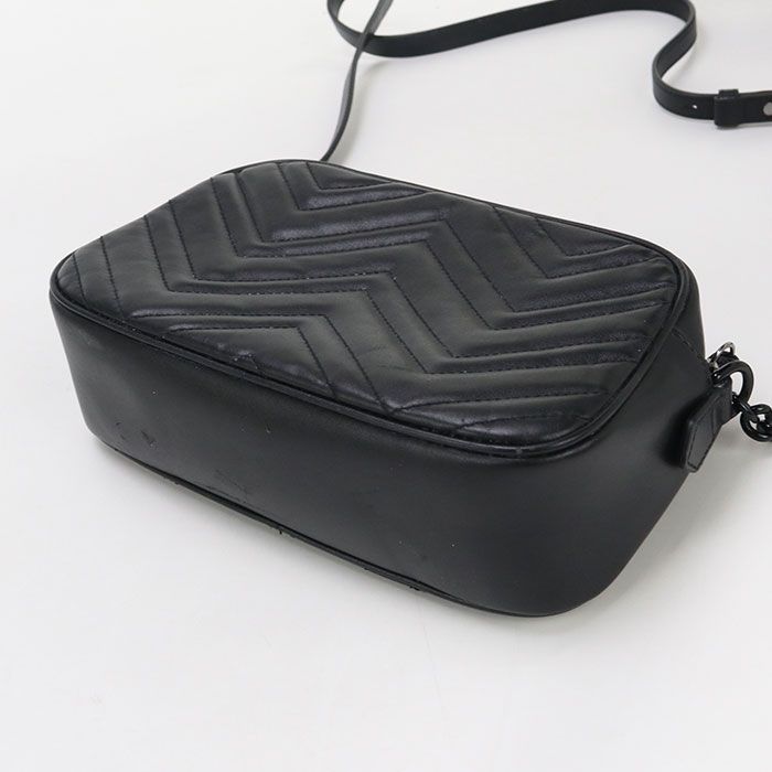 【GUCCI】GG マーモント スモールカメラバッグ 黒・中古 中古・古着通販】GUCCI (グッチ) GGマーモント スモールカメラ