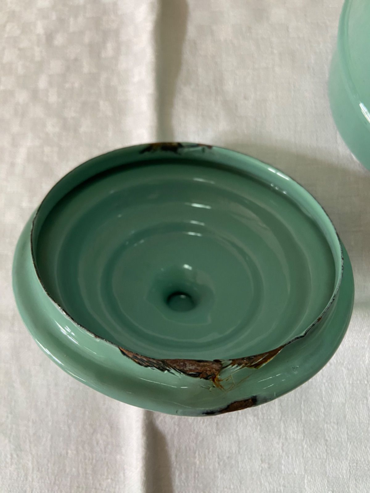 ベルギーアンティーク ホーロー缶FARINE