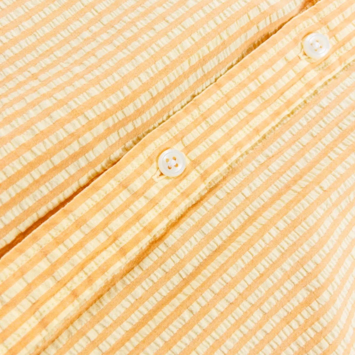 L.L.BEAN 1990s S/S Seersucker Stripe B.D. Shirt “Orange” エルエル  