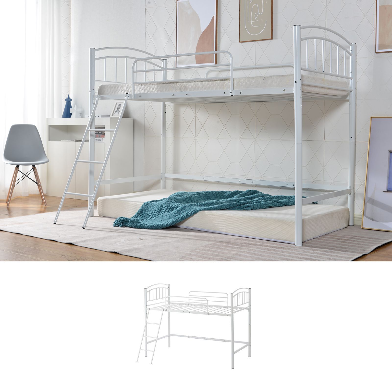 【全新未使用】高さ140cmロフトベッド シングル 耐荷重150kg 北欧風 楽天市場】ロフトベッド パイプベッド シングル 耐荷重150kg 高