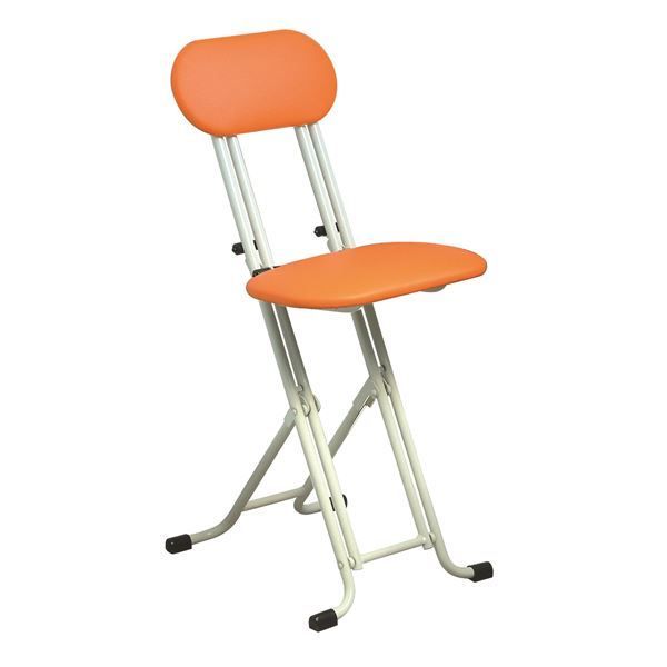 シンプル 折りたたみ椅子 (グリーン×ミルキーホワイト 幅330mm