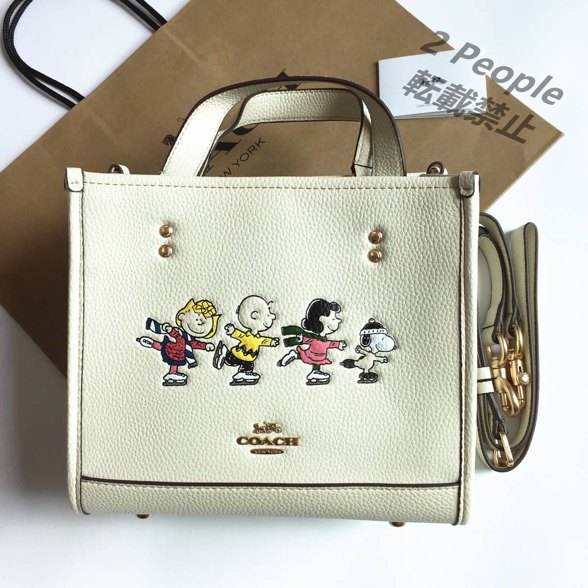 コーチ COACH バッグ CE850 Coach x Peanuts スヌーピーコラボ トートバッグ ショルダーバッグ アウトレット ハンドバッグ  チョーク - メルカリ