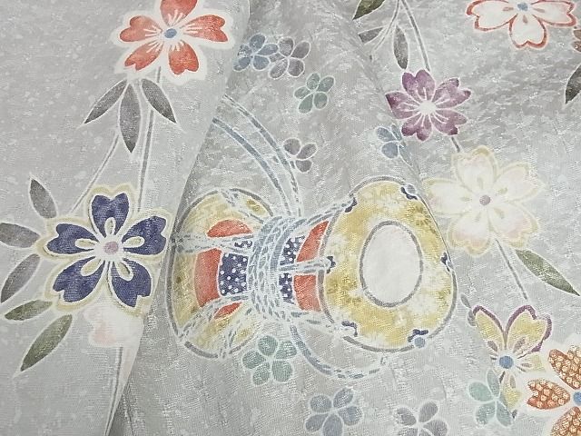 平和屋-こころ店□上質な小紋 花鼓文 桜 金彩 着丈164cm 裄丈65.5cm 正絹 逸品 A-ja3452 - メルカリ