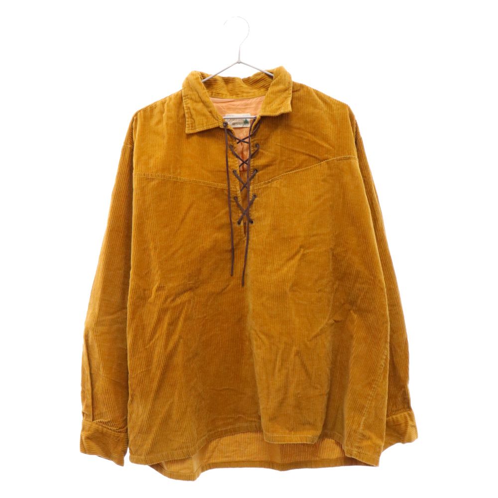 VINTAGE (ヴィンテージ) 60-70S VINTAGE PONDEROSA レースアップ コーデュロイ プルオーバーシャツ ブラウン