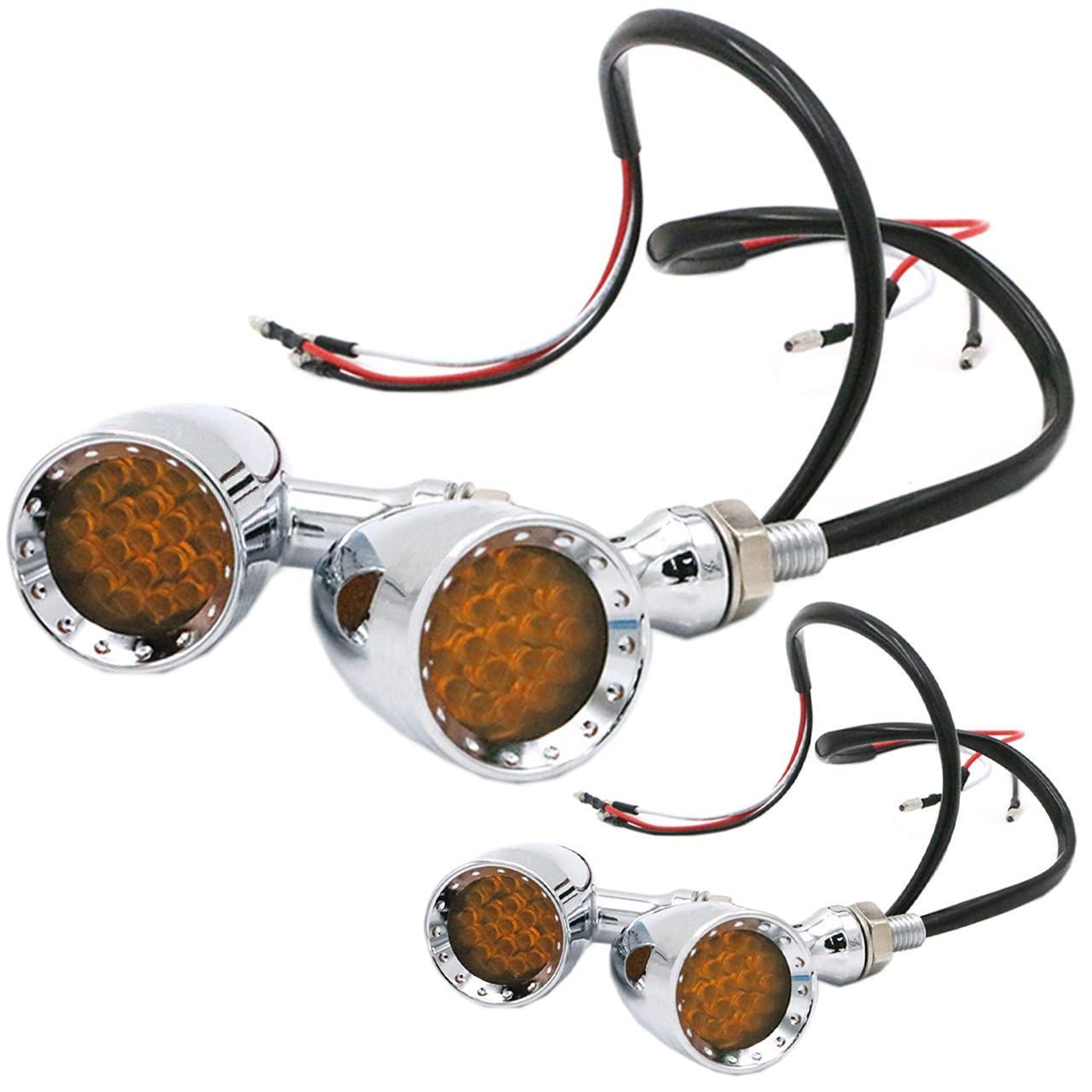 【数量限定】HAMILO バイク用ウインカーライト LEDウインカーライト アメリカンレトロスタイル 4個セット