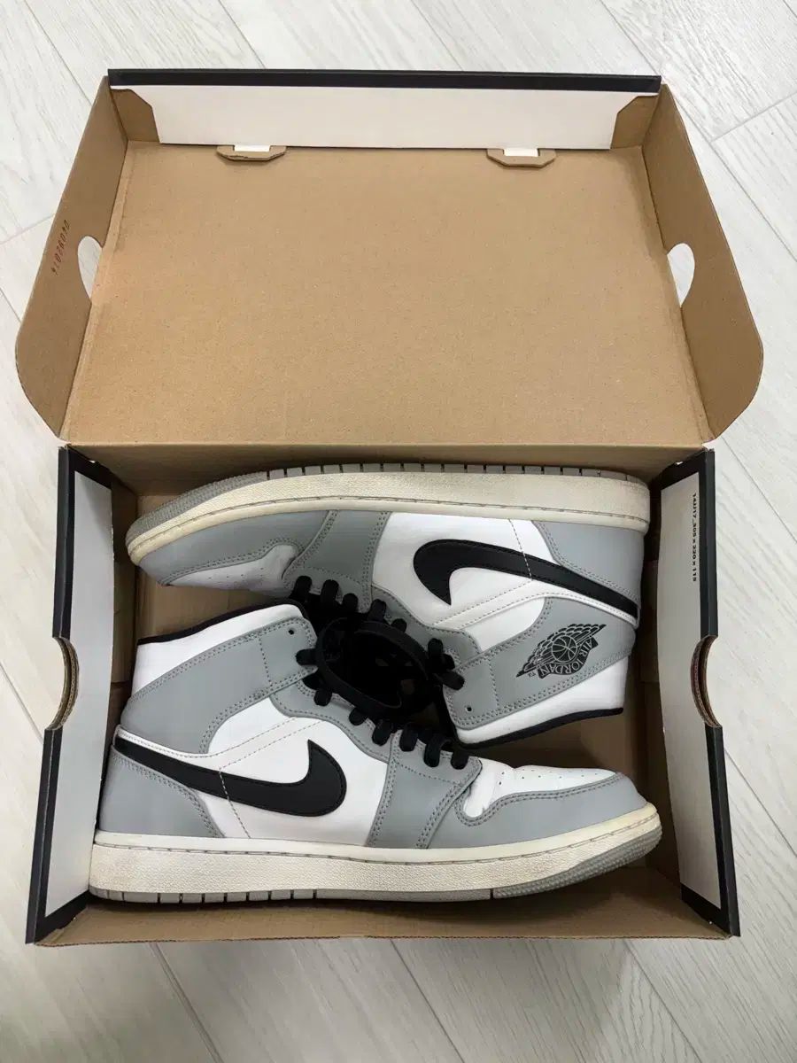 NIKE ナイキ ジョーダン 1 ミッド ライトスモークグレー 270 シューズ(男性用) バスケットボール スポーツ