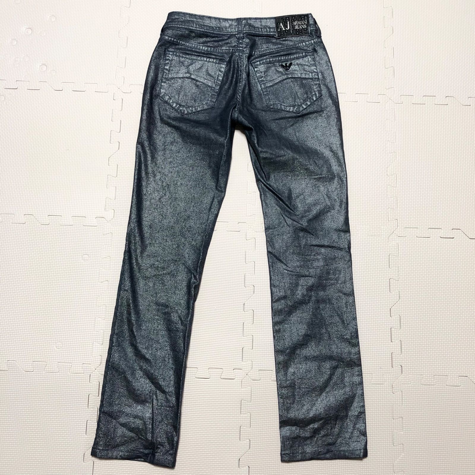 □美品□ARMANI JEANS アルマーニジーンズ コーティングデニム