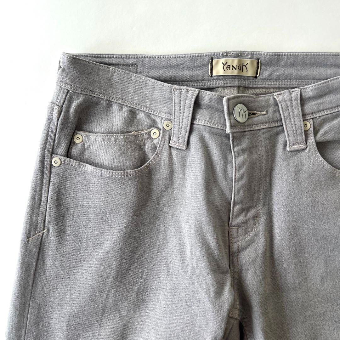 24サイズ【ヤヌーク カイ YANUK Kay】ストレッチデニム ブラック 黒 美  