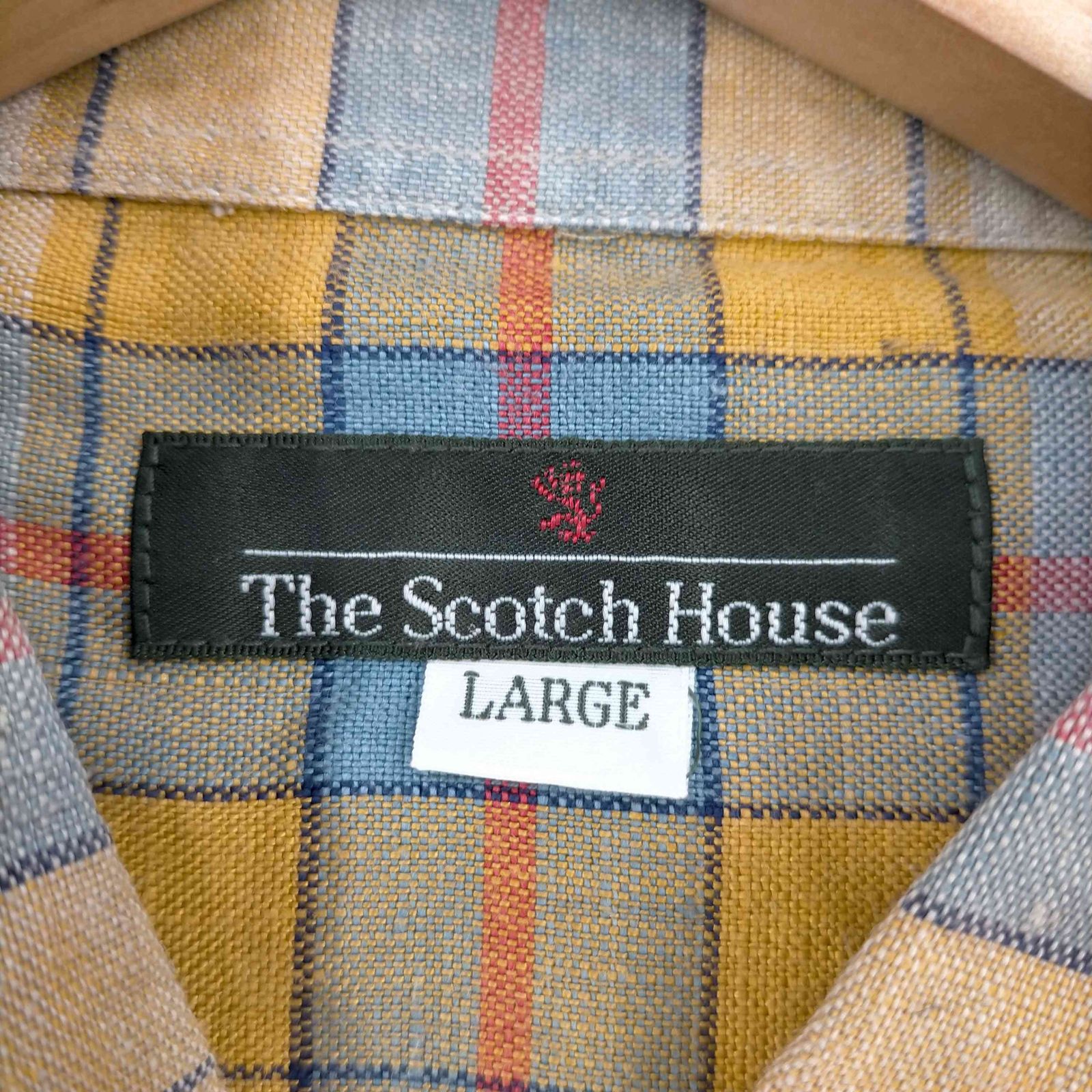 ザスコッチハウス The Scotch House リネンボタンダウンシャツ メンズ