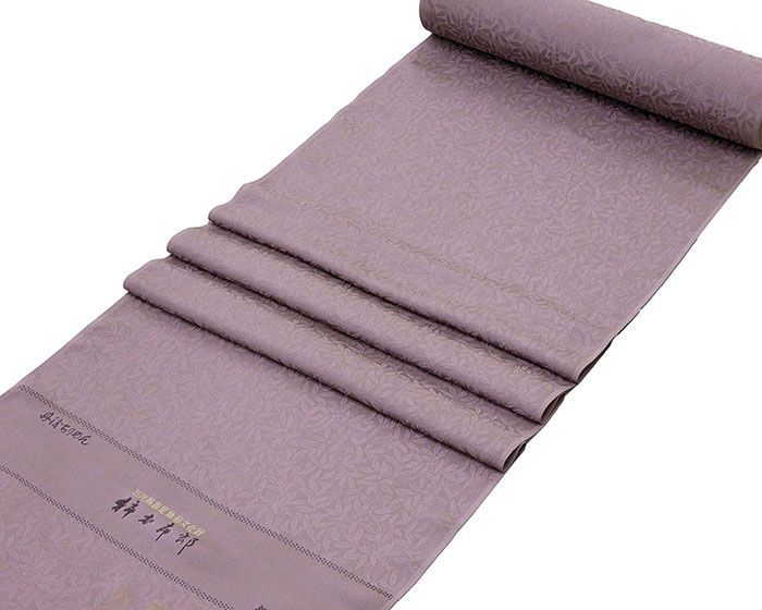 色無地 正絹 加賀友禅 柿本市郎鑑修 丹後ちりめん 渋め梅鼠色 反物 未仕立 a2048