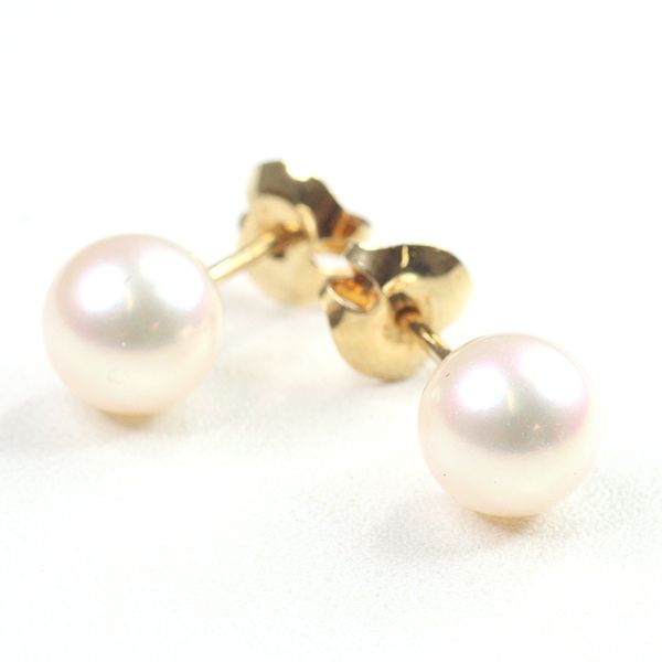 【29-02】【MIKIMOTO】パール　ピアス【中古】【K18YG】 MIKIMOTO - 【29-02】【MIKIMOTO】パール ピアス【中古】【K18YG