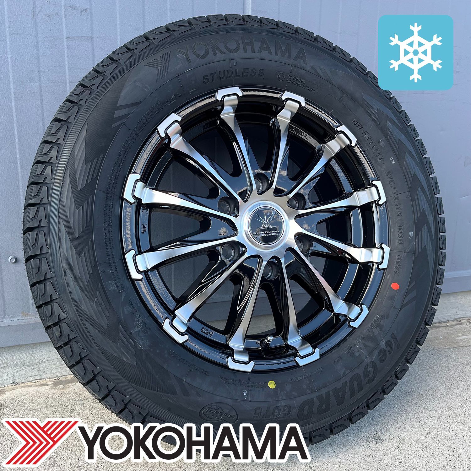 スタッドレス 200系 ハイエース スタッドレスタイヤホイールセット 16インチ YOKOHAMA iceGUARD SUV G075  215/65R16 BD12 - メルカリ