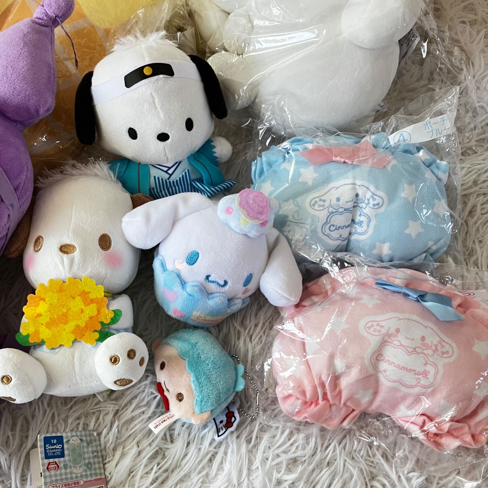 サンリオ ぬいぐるみ マスコット タグ付き 大量まとめ売り ポムポムプリンほか サンリオ ぬいぐるみ 21点セット 未開封多数 タグあり多数 新品