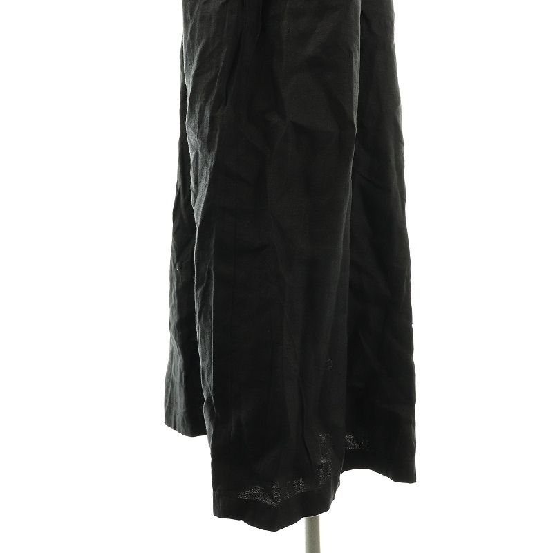 ジャーナルスタンダードラックス リネンワッシャーワンピース黒 JOURNAL STANDARD LUXE ワンピース 40リネンワッシャー シャツ