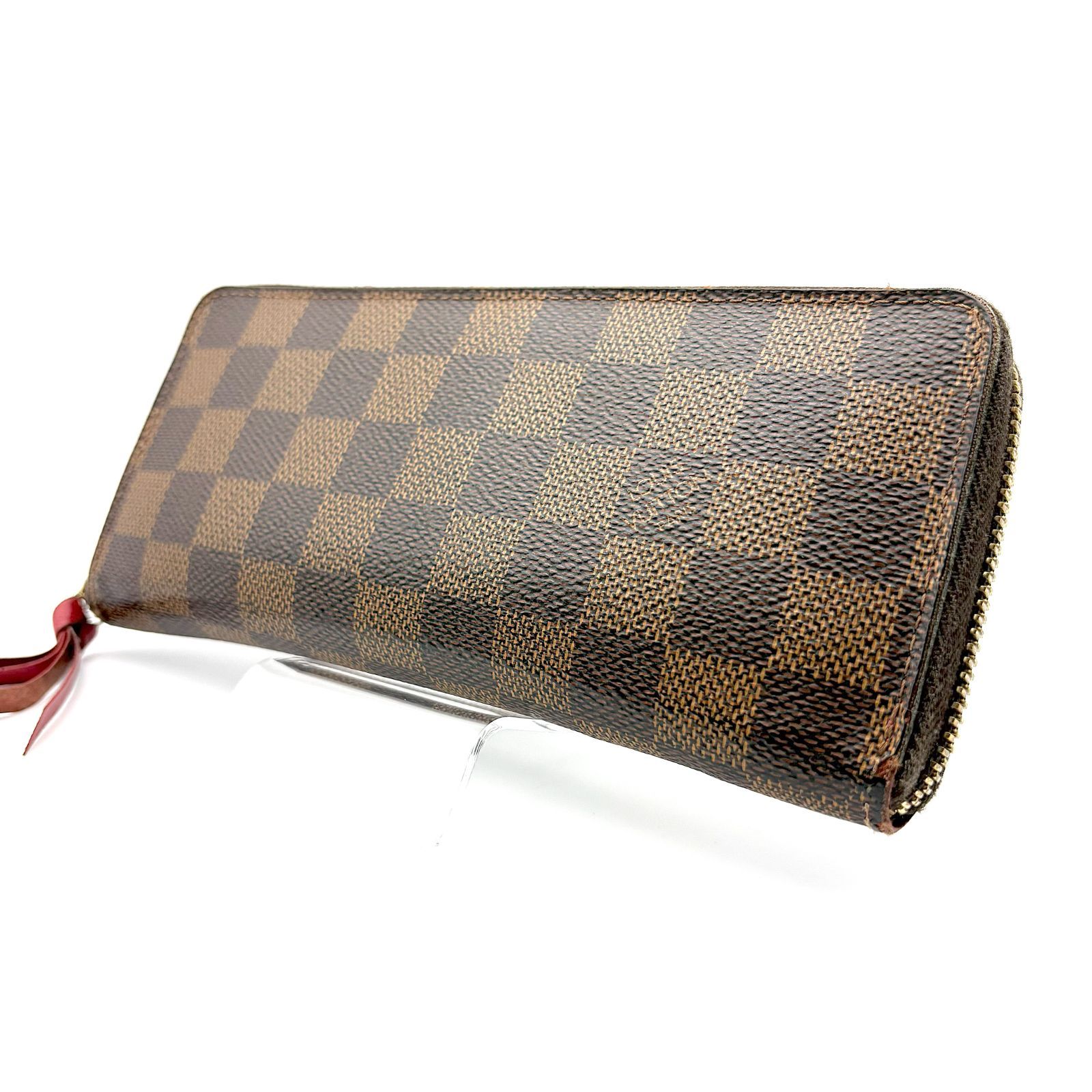 Lois Vuitton ルイヴィトン ダミエ ポルトフォイユクレマンス ラウンドファスナー 長財布 ブラウン