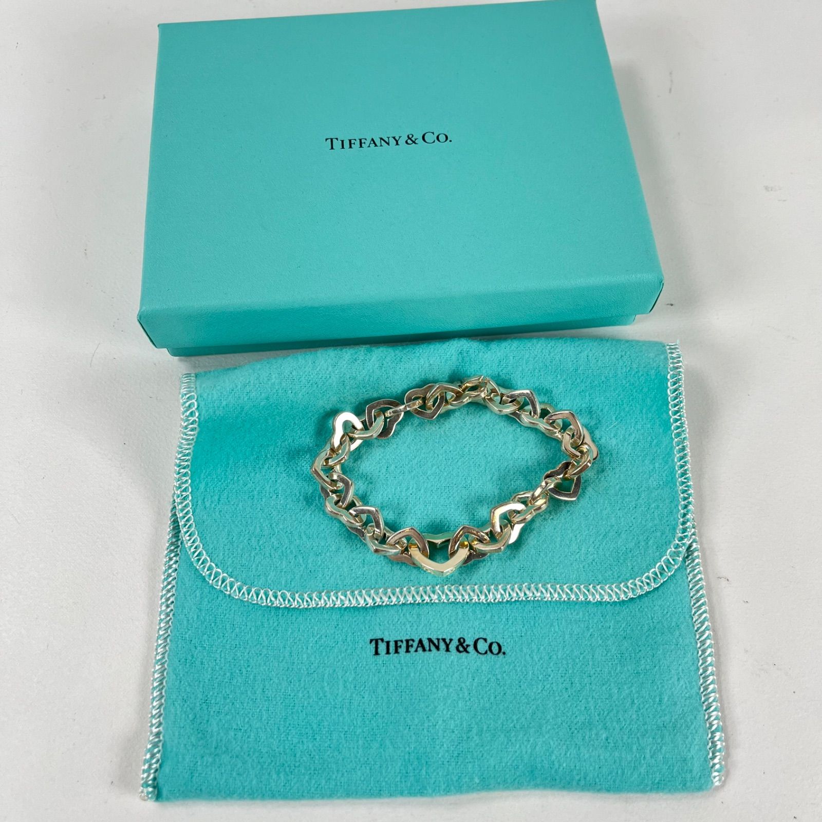 ティファニー　ブレスレット　ハートリング　シルバー　k18 TIFFANY&Co. 【美品】TIFFANY&Co. ティファニー ハートリンク