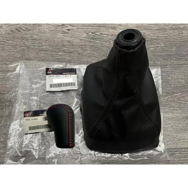 三菱純正 ランエボ6 CP9A シフトカバー シフトノブ セット ランサーエボリューション EVO6 Shift Cover Shift Knob Set