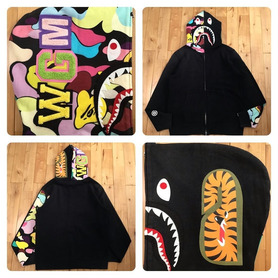 Giant multi camo シャーク パーカー Lサイズ shark full zip hoodie a  