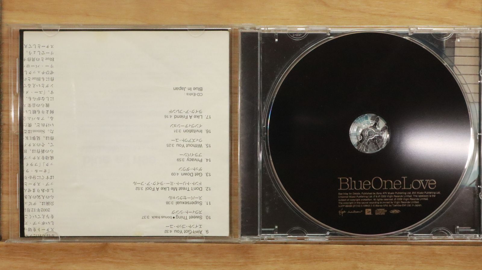 国内盤CD☆ブルー /Blu□ One Love 【VJCP68464/4988006808003
