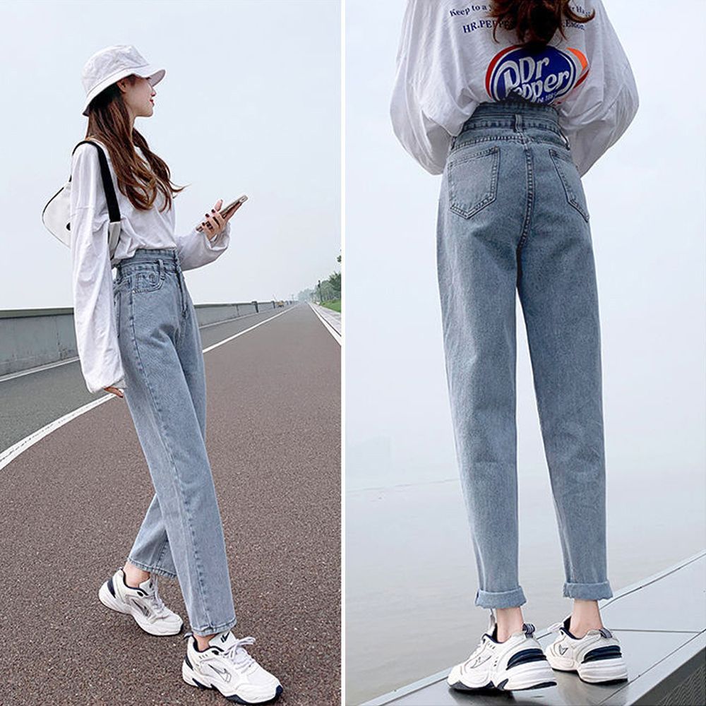 薄手 韓国スタイル スリム ストレート カジュアル パンツ ワイドデニムパンツ セミワイド ゆったり テンセル 脚長効果