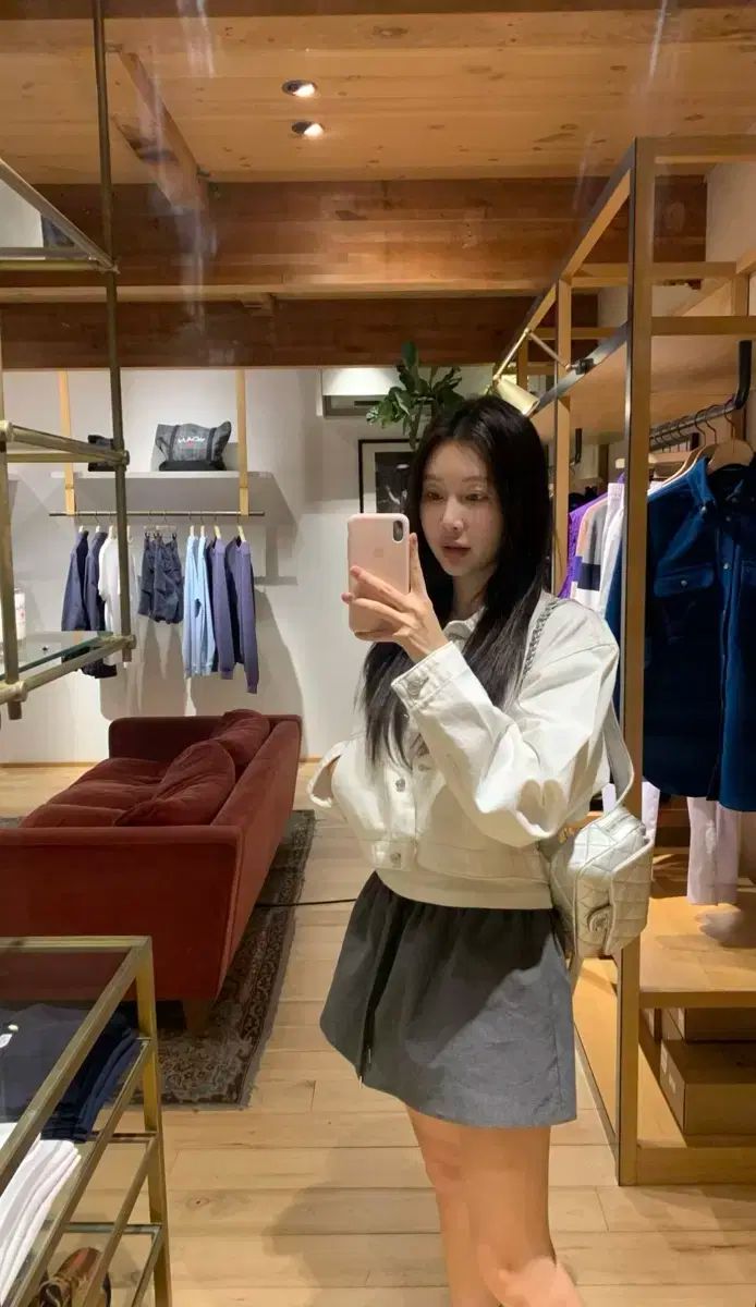 リリーコーツ Jetty Check Skirt チャコール