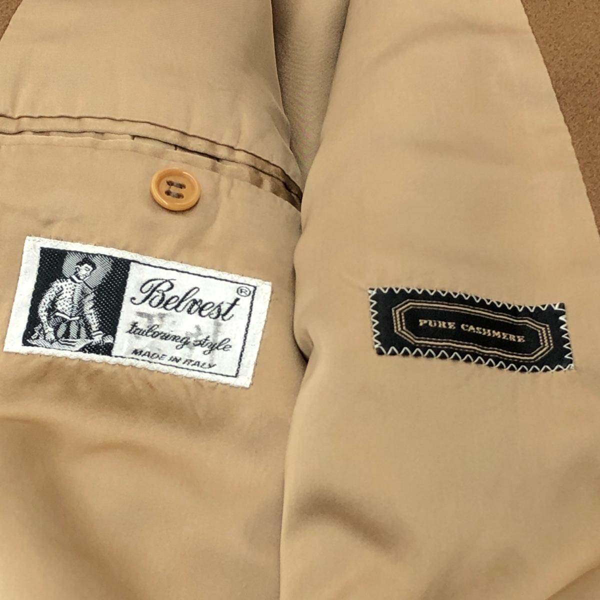 Belvest ベルベスト ダブルチェスターコート 大きいサイズ52 キャメル 