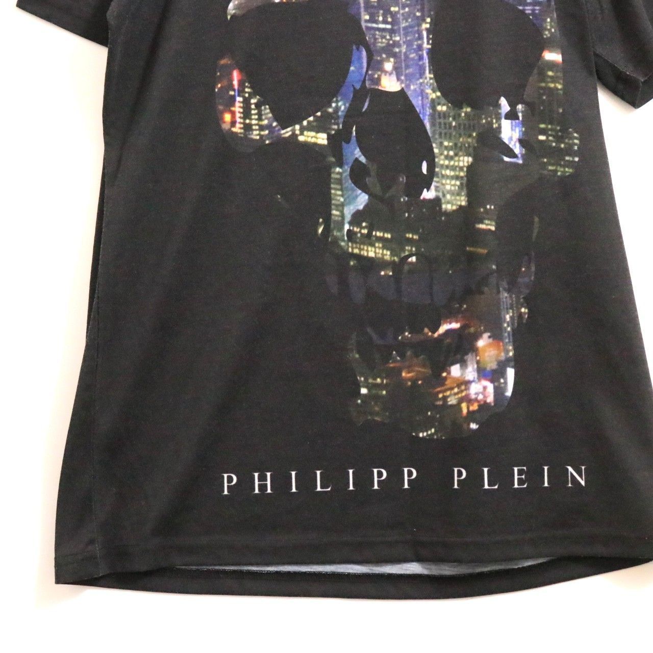 中古A】Philipp Plein フィリッププレイン L メンズ 半袖Tシャツ 黒 