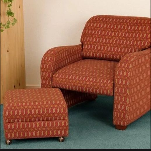 アメリカ家具 FlexSteel 一人掛けソファ オットマン付き シングルソファ 椅子 チェア ロビーソファ C CL16E