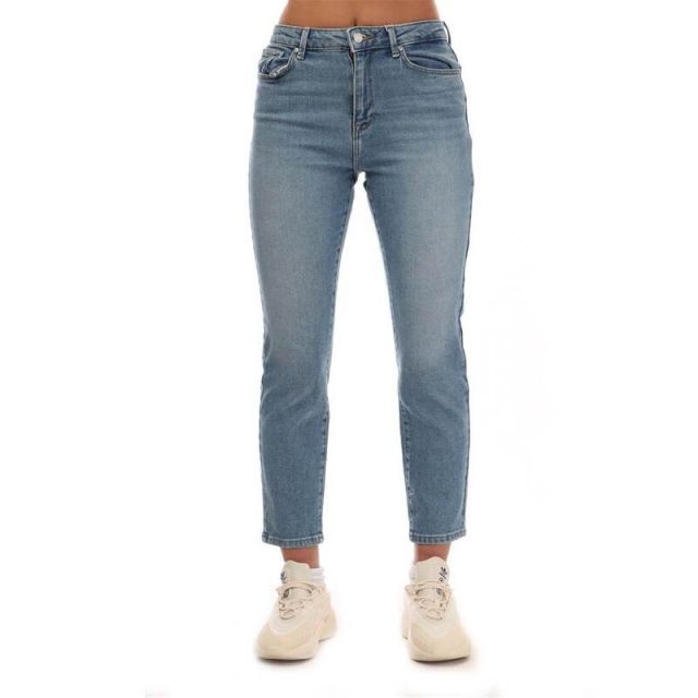 【送料無料】 オンリー レディース デニムパンツ ジーンズ ボトムス Emily Stretch High Waist Straight Jeans Denim