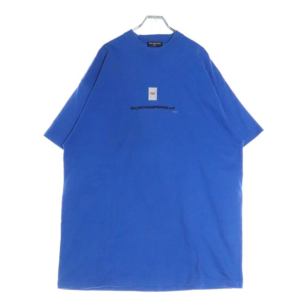 BALENCIAGA ロゴ刺繍 クルーネック トレーナー BALENCIAGA(バレンシアガ) 19SS ダメージ加工 BBレインボーロゴ