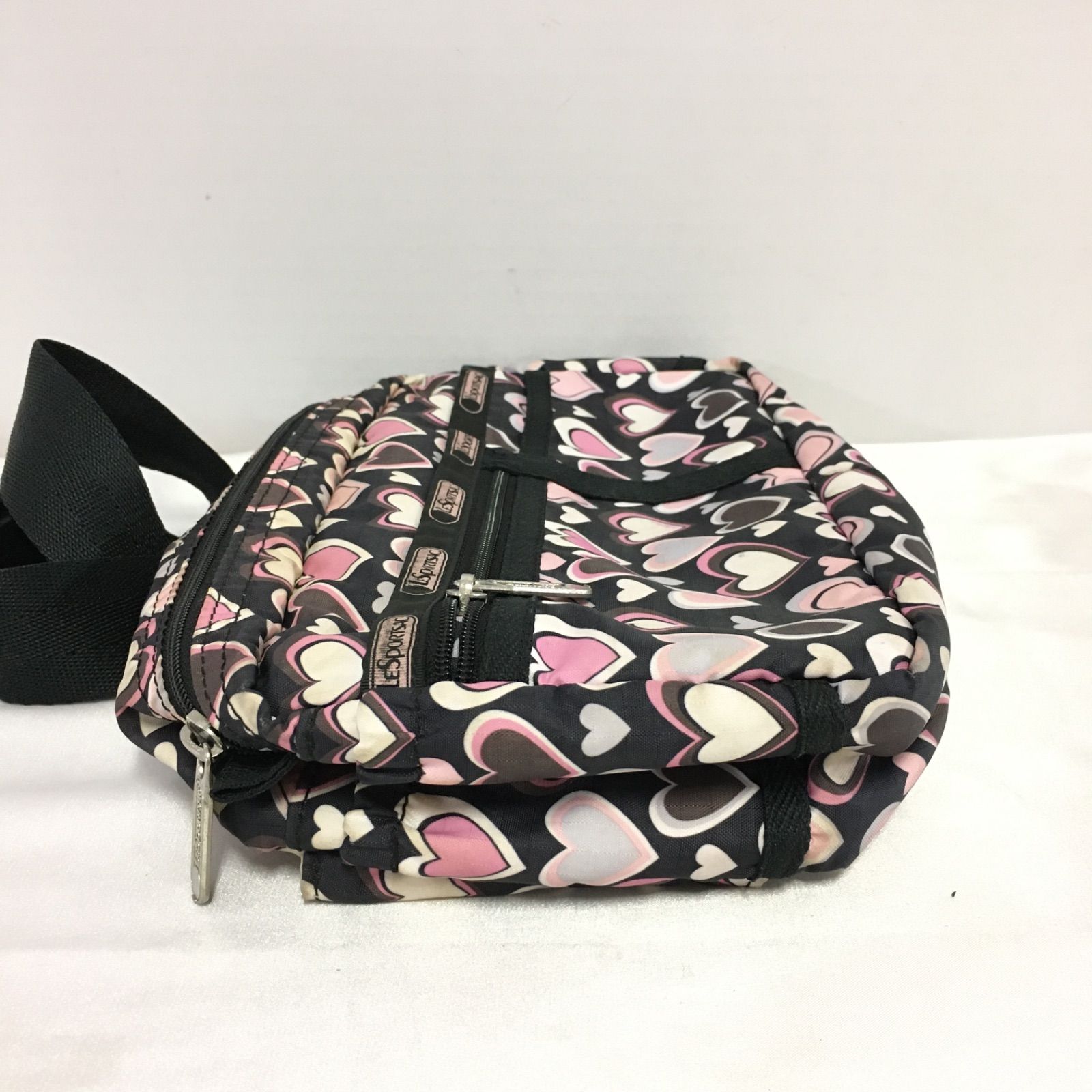 LESPORTSAC レスポートサック ハート柄ウエストポーチ ブラック