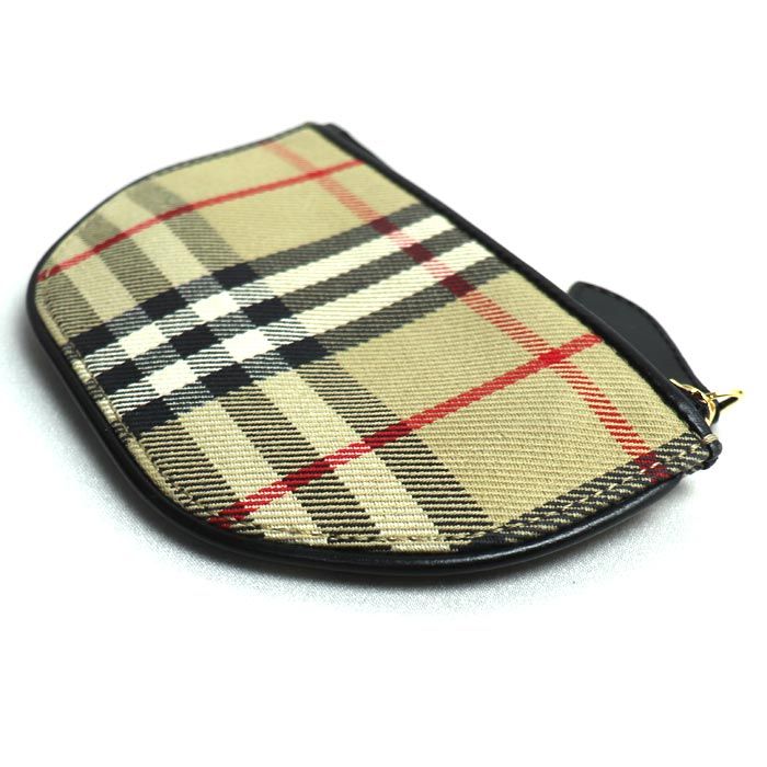 BURBERRY バーバリー コインケース がま口 赤 ノバチェック 美品