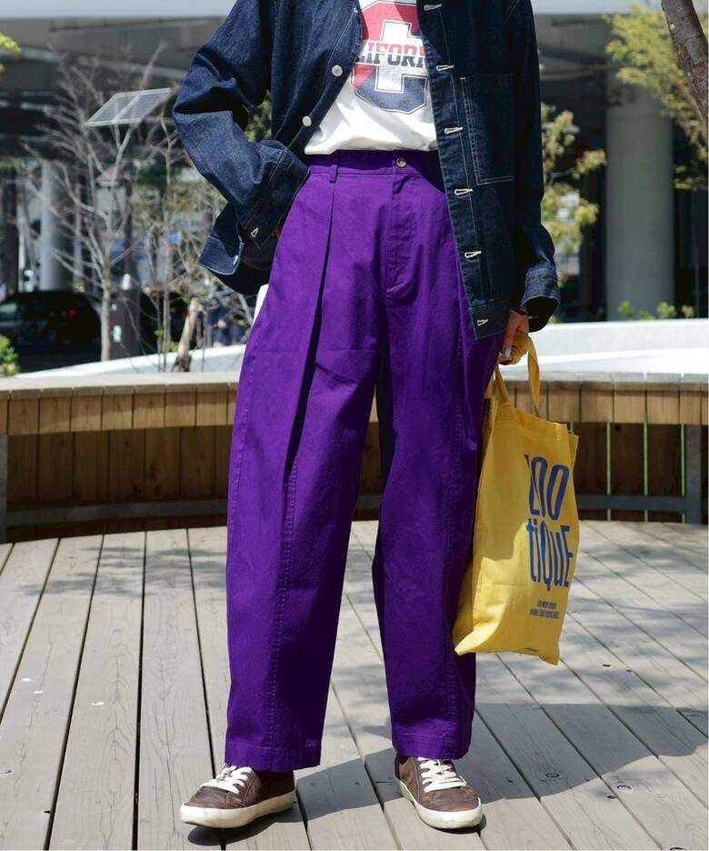 ジャーナルスタンダードラックス　マニュエルギバル　パープル　オーバーサイズパンツ MANUELLE GUIBAL /マニュエルギバル】 PANT OVERSIZED（その他