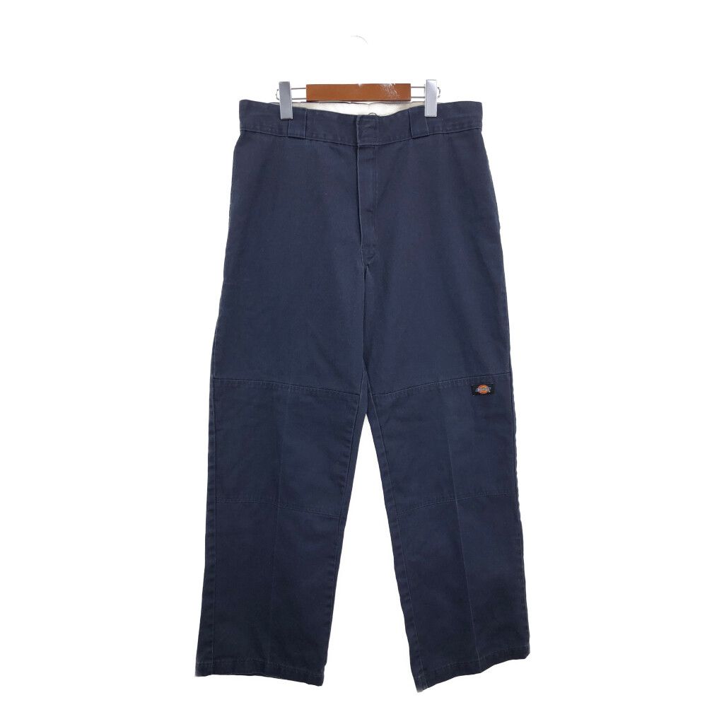 Dickies ディッキーズ ダブルニー ワーク パンツ ネイビー (メンズ W34 L32) 中古 古着 R1706