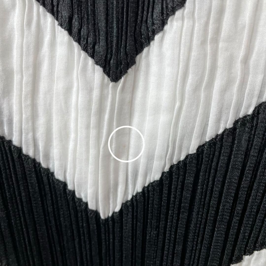 PLEATS PLEASE プリーツプリーズ イッセイミヤケ ワンピース チュニック ブラック×ホワイト サイズ3 M〜L WWW_MORNINGWALKER_COM
