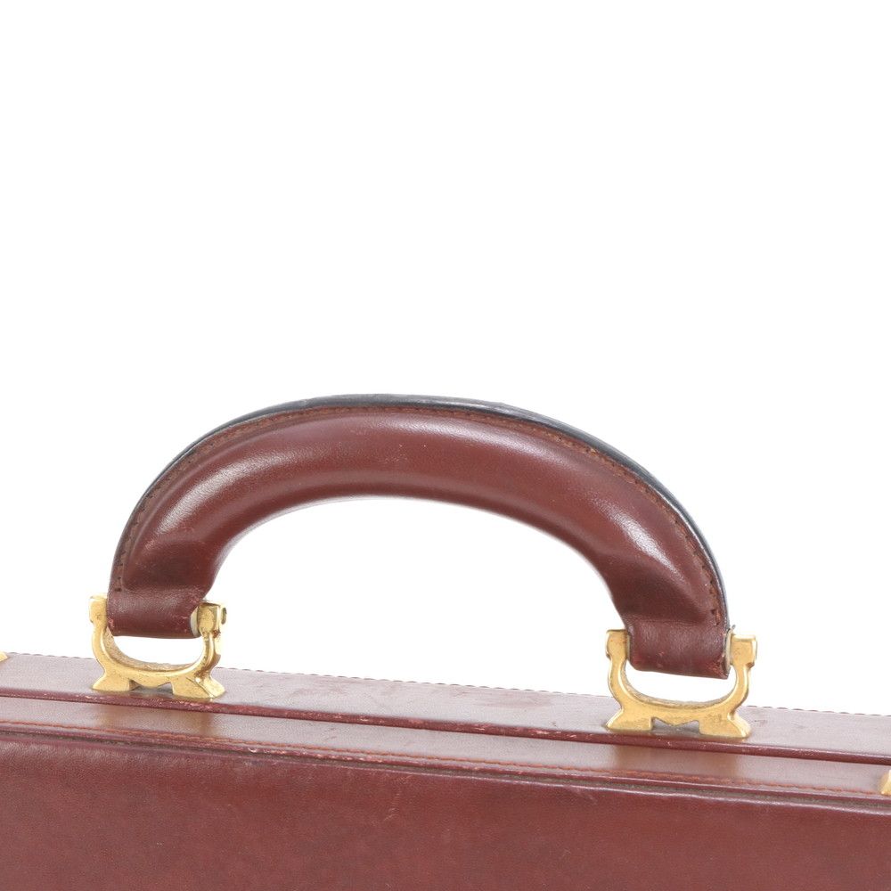 カルティエ マストライン レザー アタッシュケース ハードケース 書類鞄 ビジネス ブリーフケース 出張 A4 メンズ RRE CU24-7