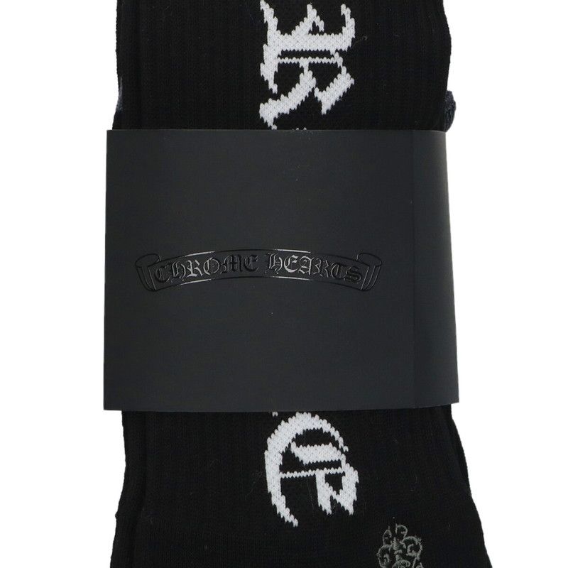 クロムハーツ SOCKS OLD ENGLISH 3PK オールドイングリッシュロゴ靴下