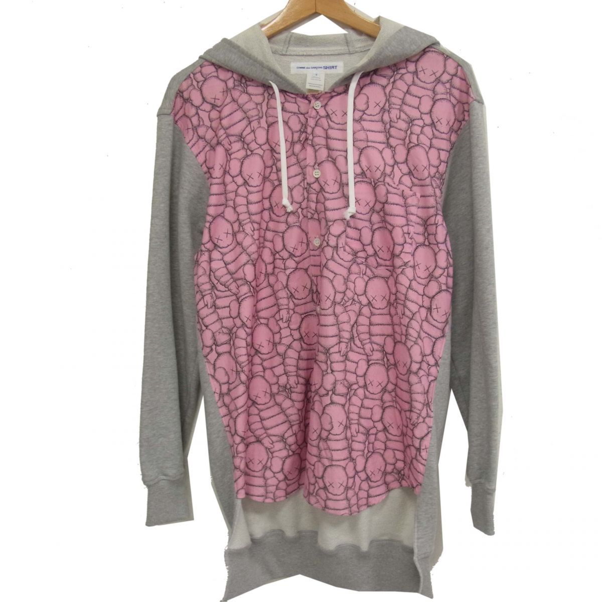 美品☆COMME des GARCONS×KAWS コムデギャルソン 21AW シャツ切り替え 