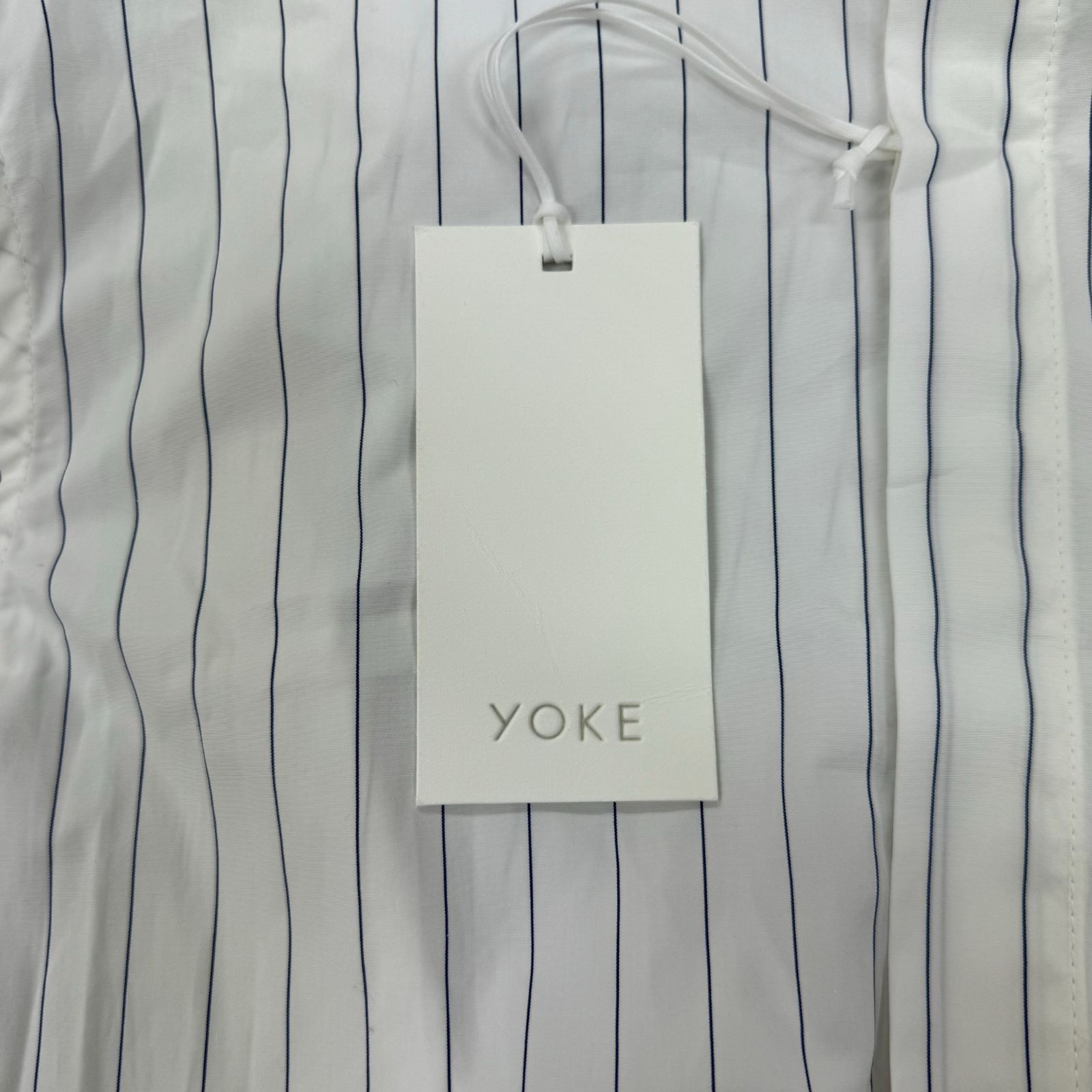定価35200円 新品 YOKE 23SS STRIPED BAND COLLAR SHIRTS (WIDE 定価35200円 新品 YOKE 23SS STRIPED BAND COLLAR SHIRTS (WIDE