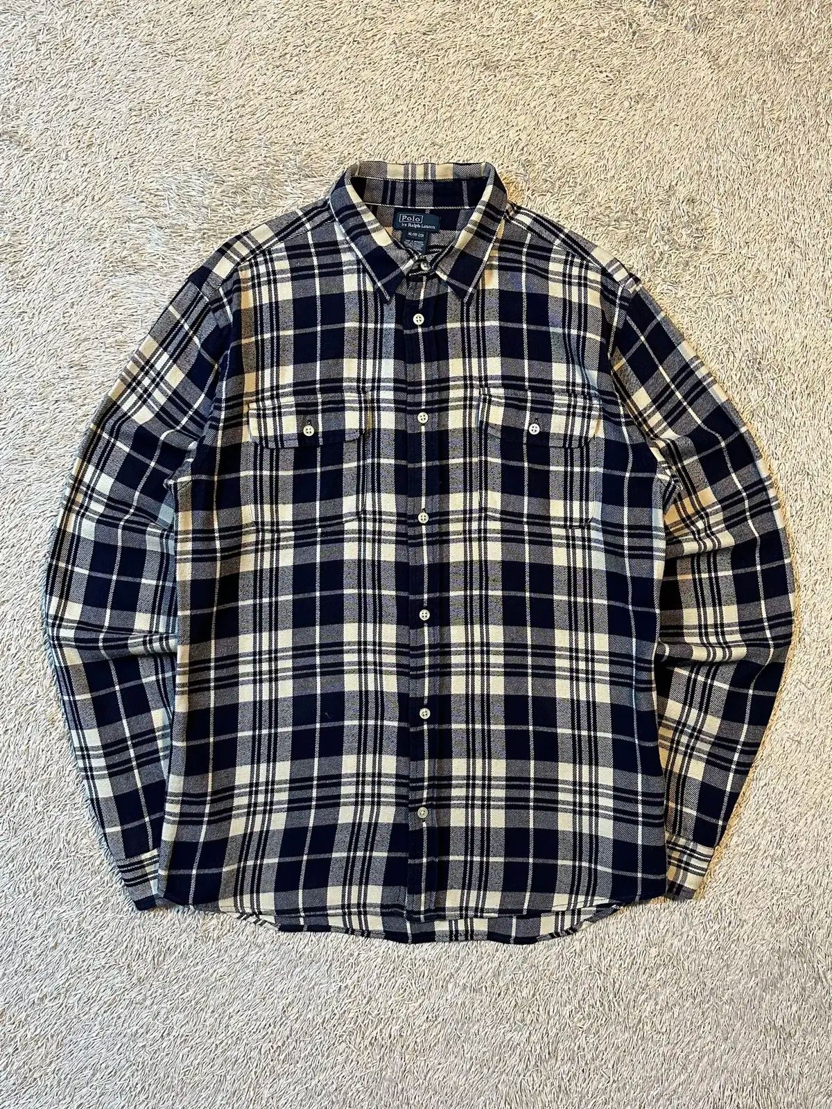 レディース XL ポロ Ralph Lauren ラルフローレン POLO ツーポケット エルボーパッチ チェック柄シャツ