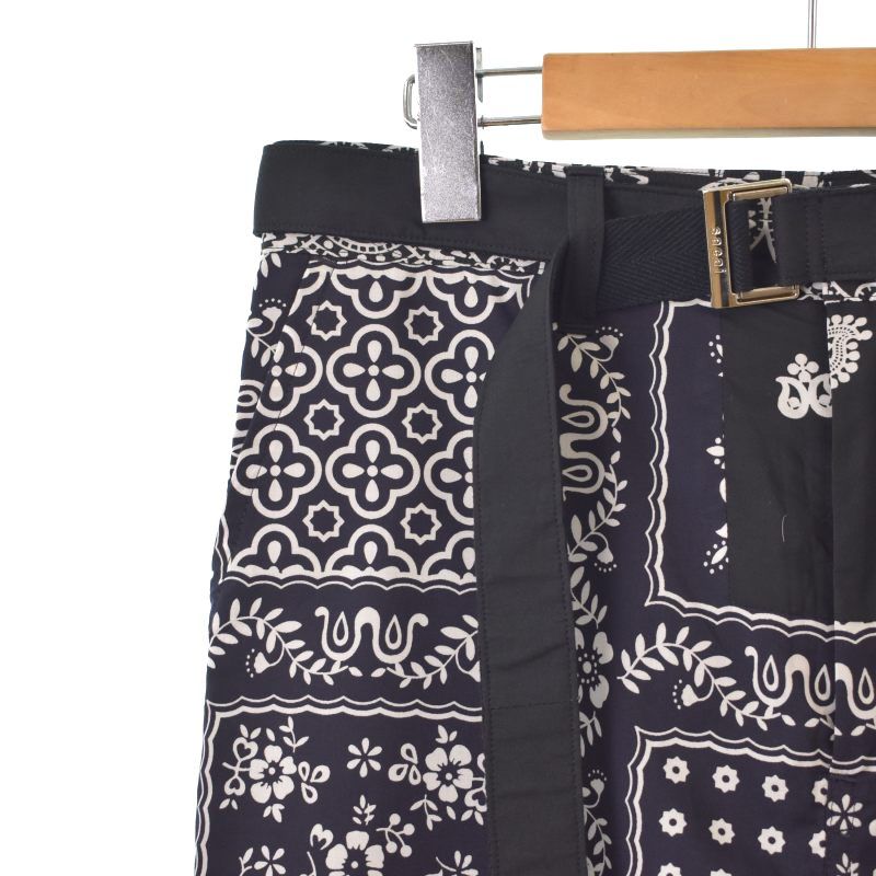 sacai サカイバンダナペイズリー柄パンツサイズ0