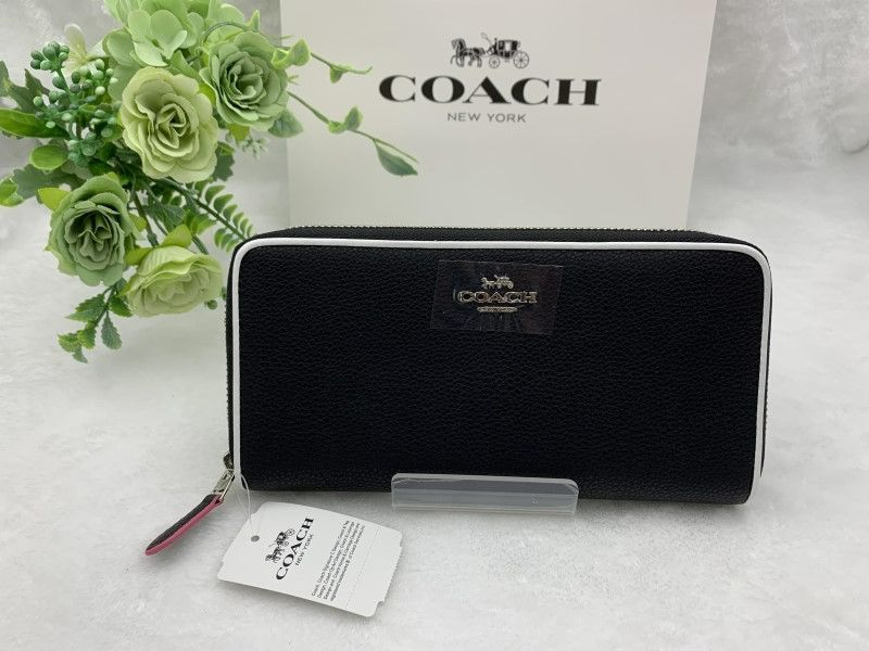 コーチ 長財布 COACH 財布 シグネチャー アコーディオン ウォレット プレゼント 贈り物 ギフト 誕生日 記念日 ラウンドファスナー ロング ジップ ファッション メンズ ブラック 黒 新品 未使用 F12585 C167Z-25